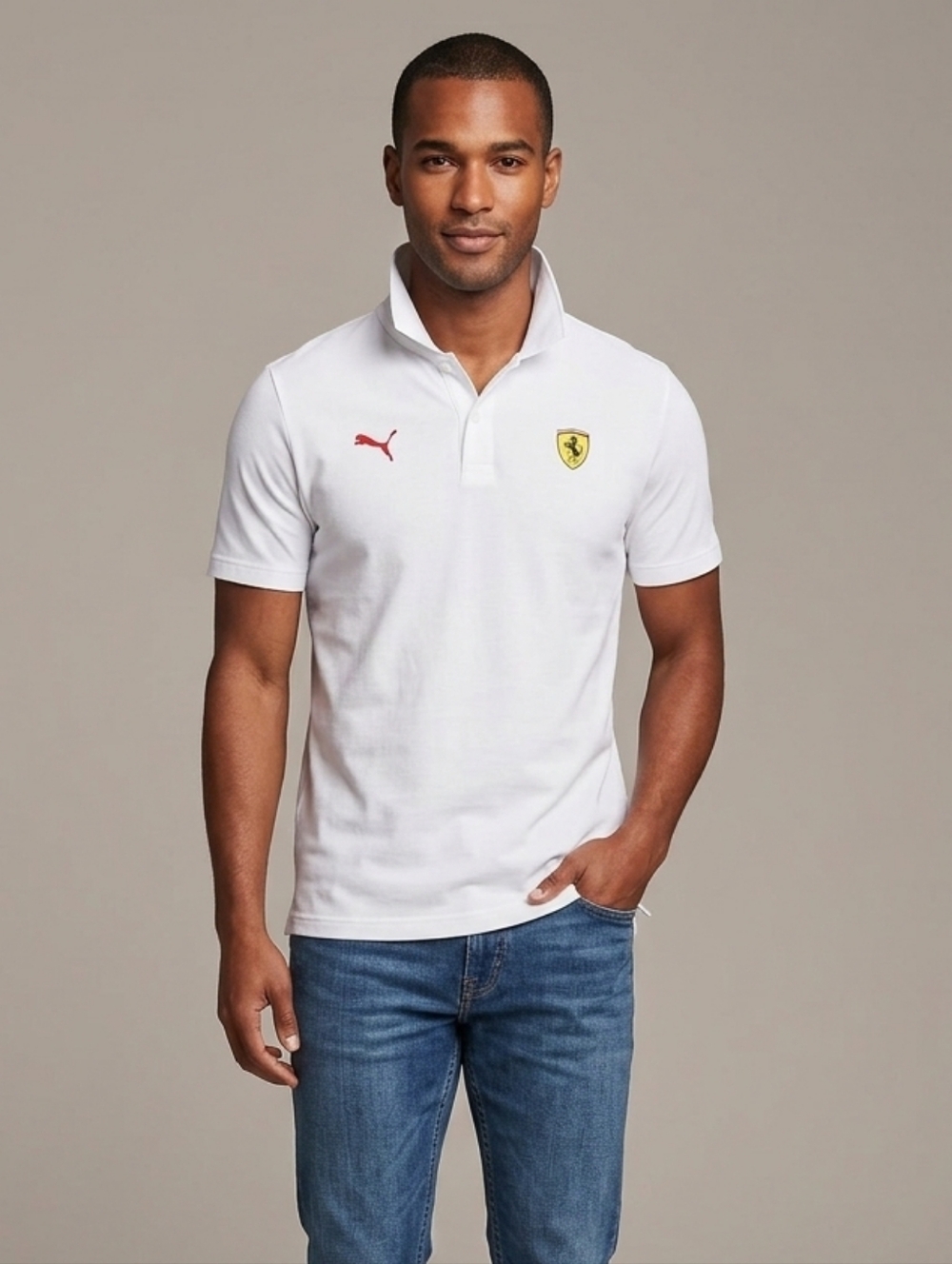 Puma Ferrari Polo Race Shirt 100% Cotton Red XXL